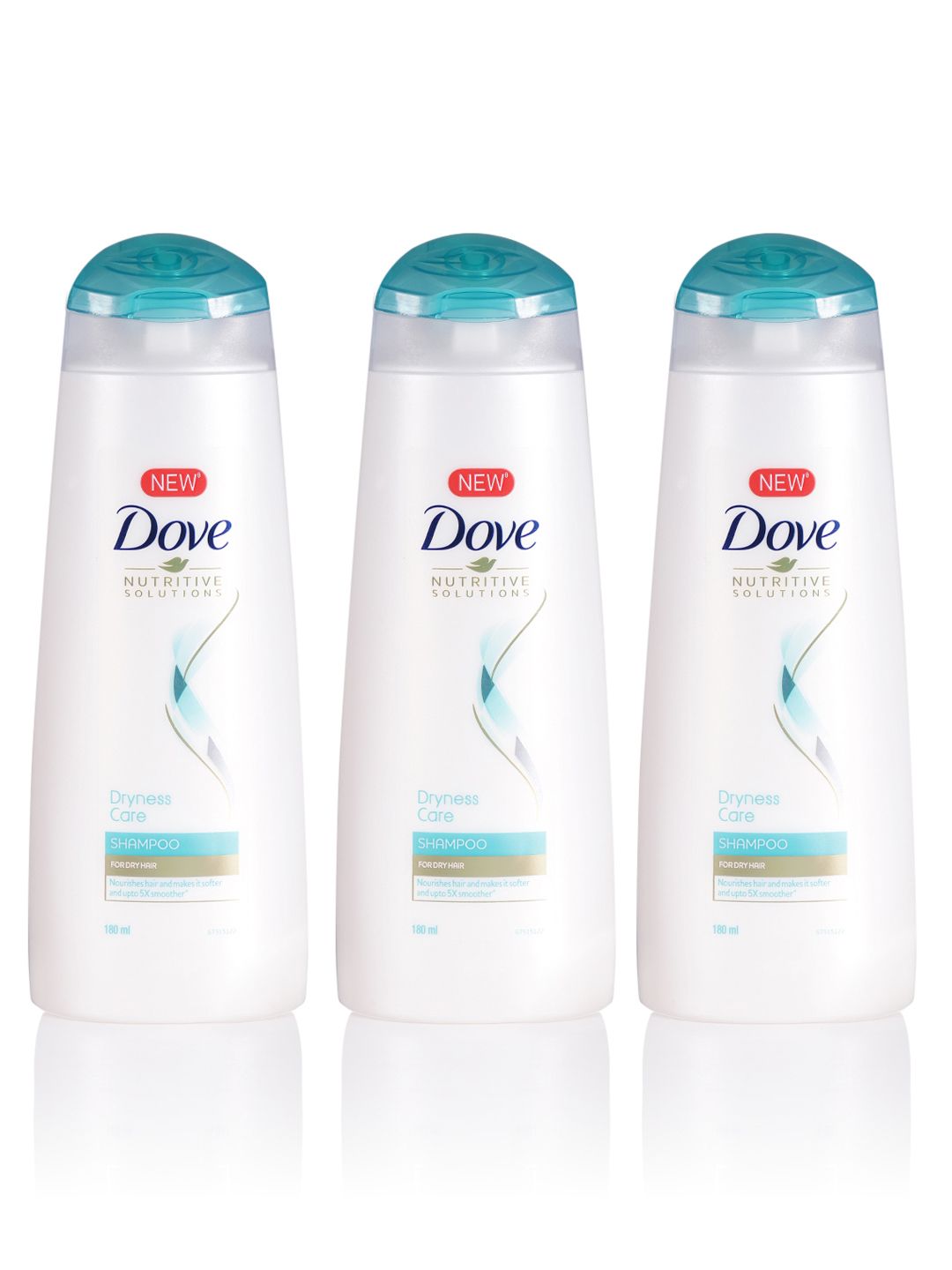 Dove Set of 3 Dryness Care Shampoos for Dry Hair - 180 ml each Price in India