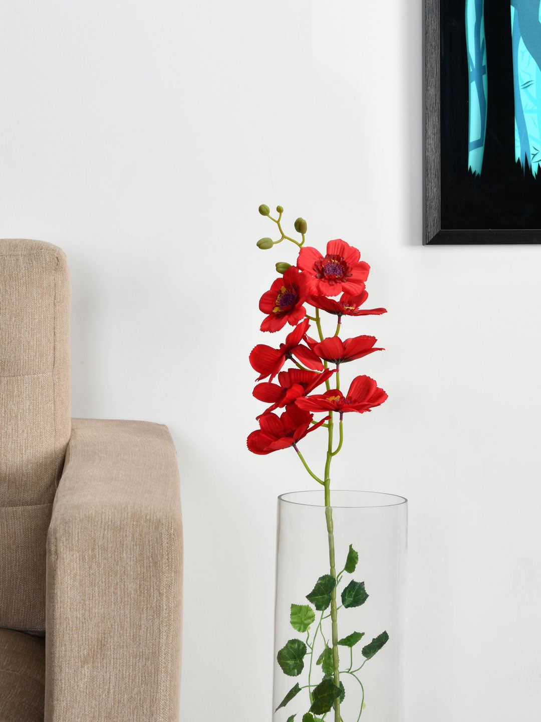 Athome by Nilkamal Red & Green Artificial Flower Price in India