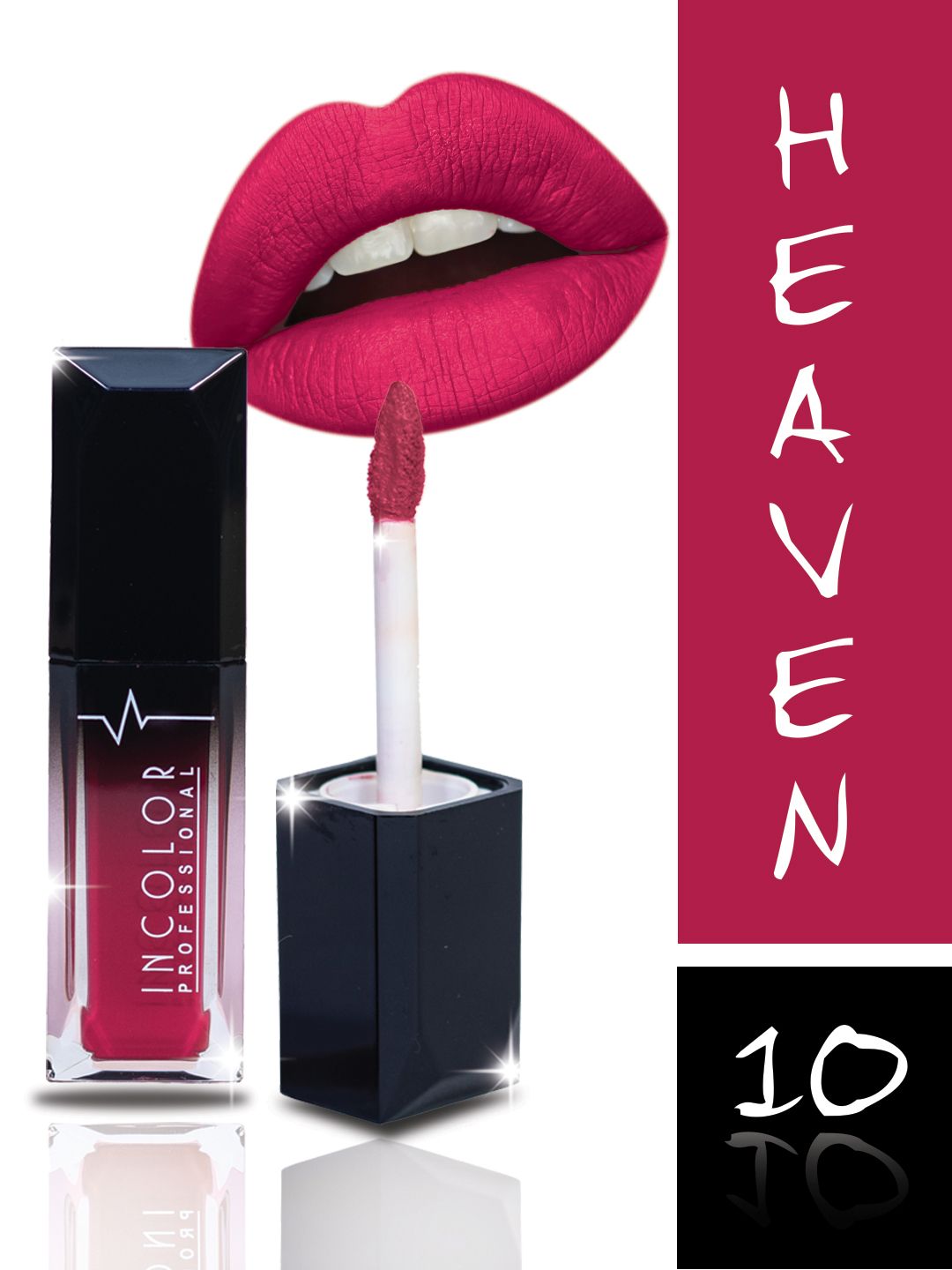 INCOLOR Pink Professional Matte Mini Lip Gloss - Heaven 10 8 Ml Price in India