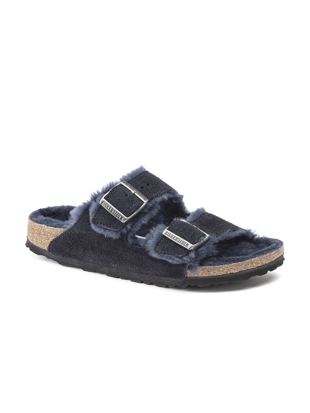 Birkenstock Unisex Blue & Black Rubber Sliders Price in India