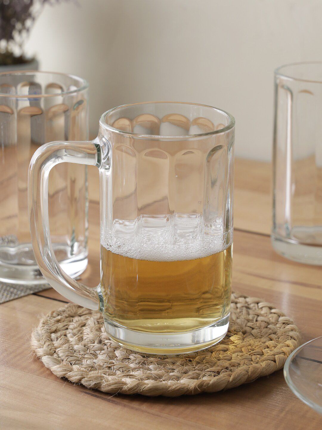Storehaus Set of 6 Transparent Beer Mugs - 515 ml Price in India