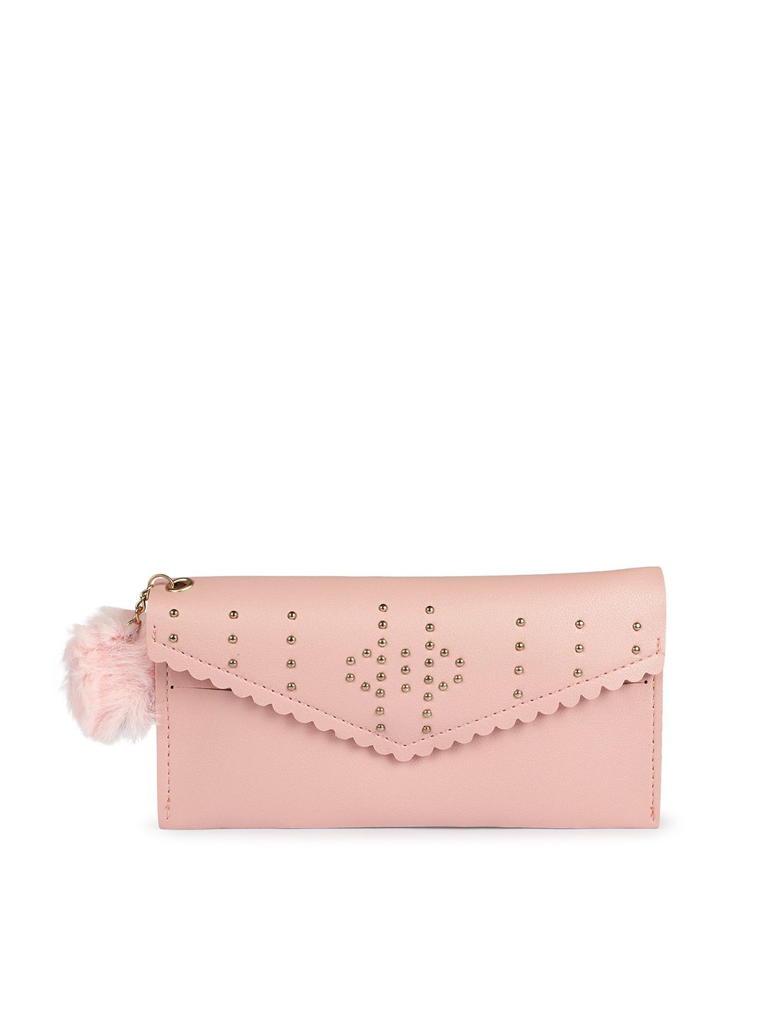 ZEVORA Women Pink Embellished Envelope Wallet Price in India