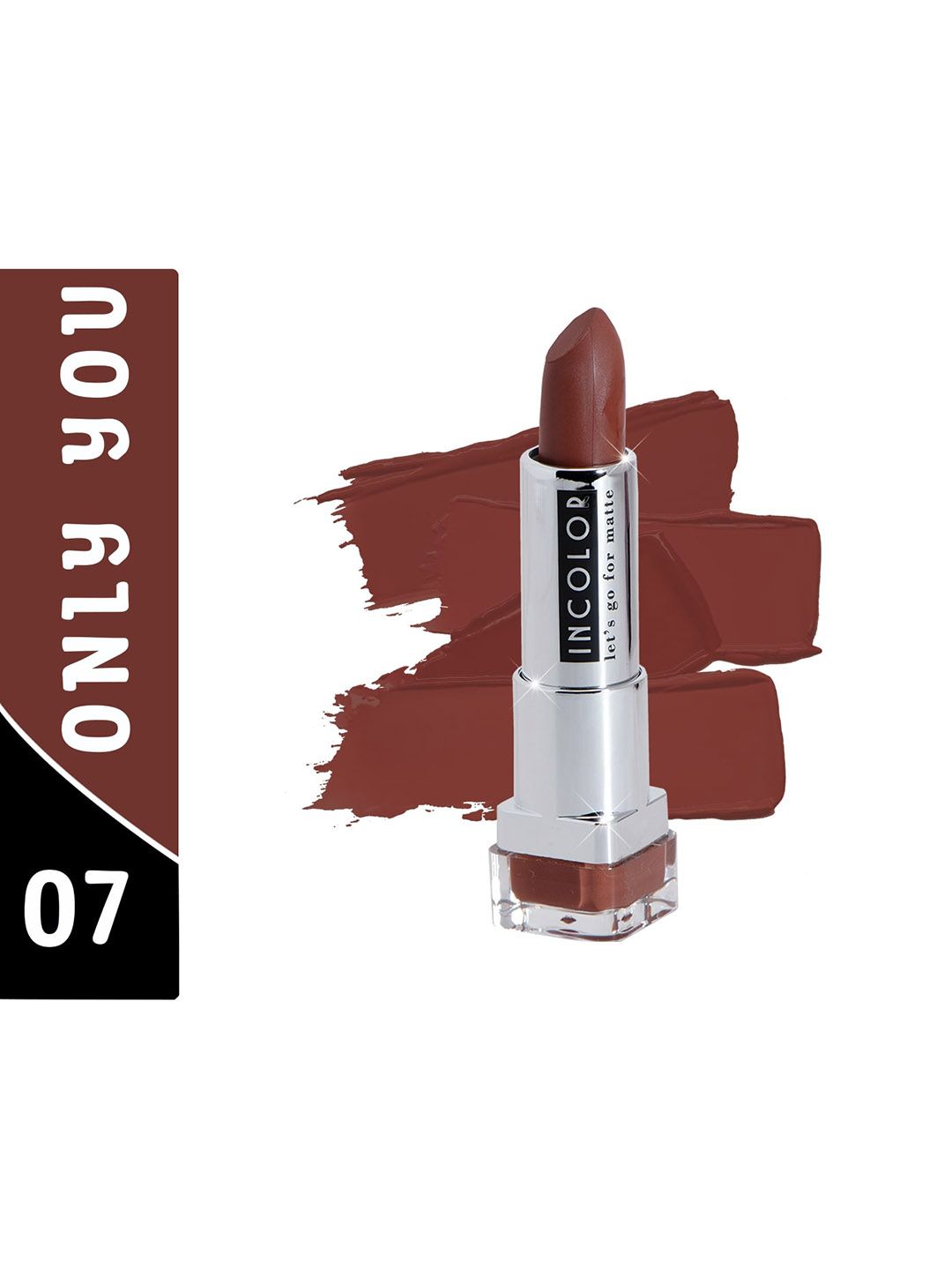 INCOLOR Let's Go For Matte Lipstick - Only You 07 Price in India