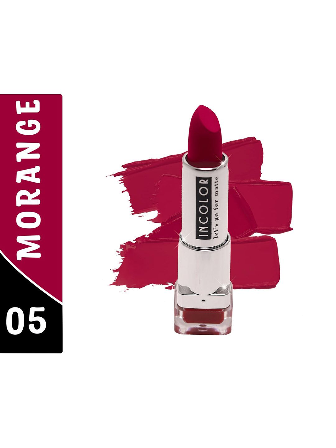 INCOLOR Let's Go For Matte Lipstick - Morange 05 Price in India