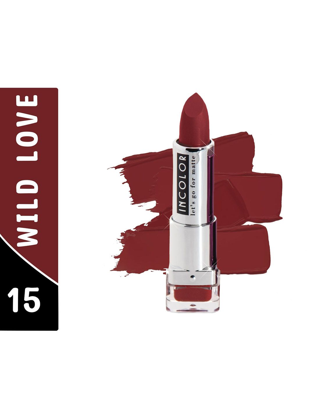 INCOLOR Let's Go For Matte Lipstick - Wild Love 15 Price in India