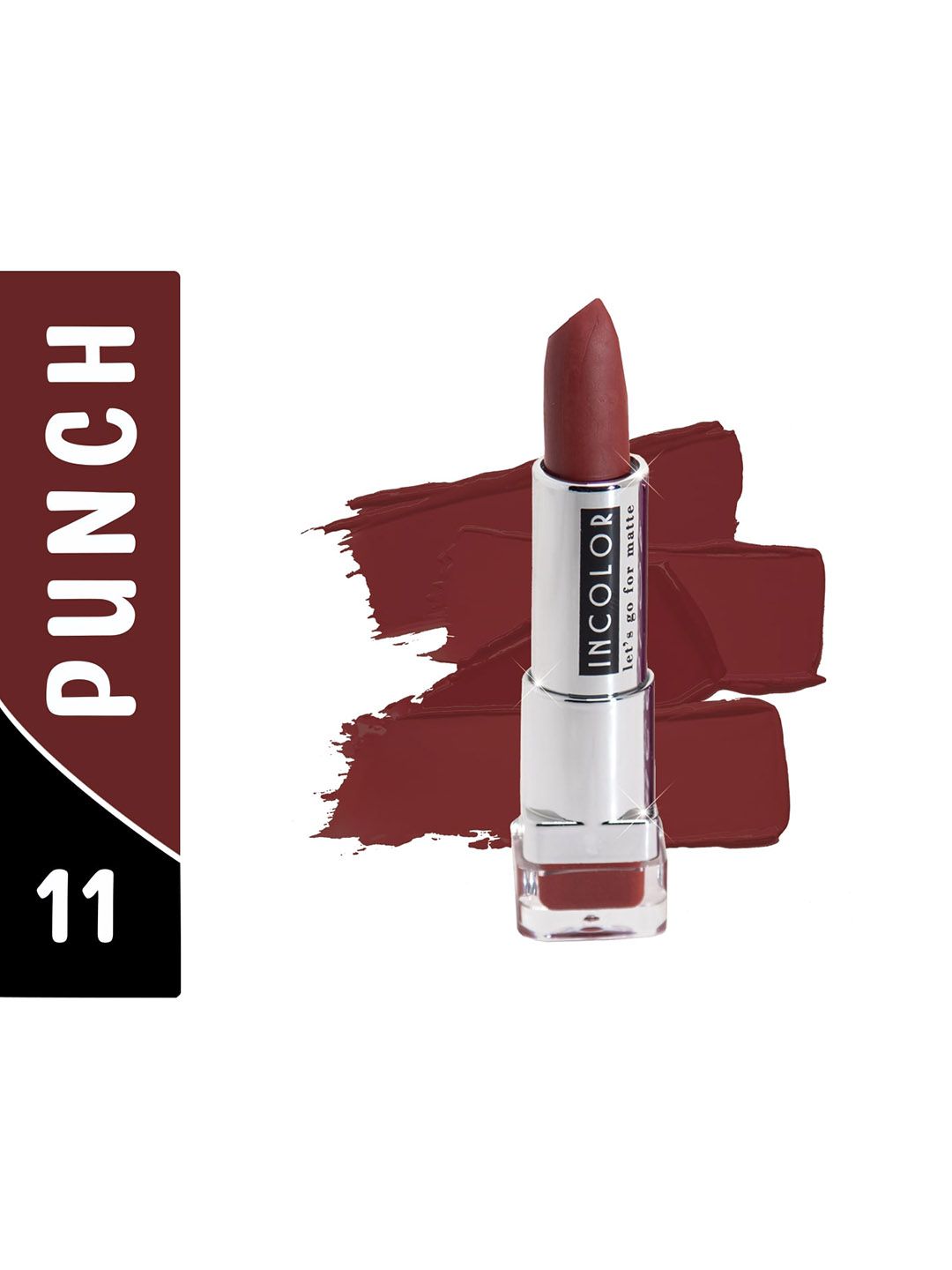 INCOLOR Let's Go For Matte Lipstick - Punch 11 Price in India