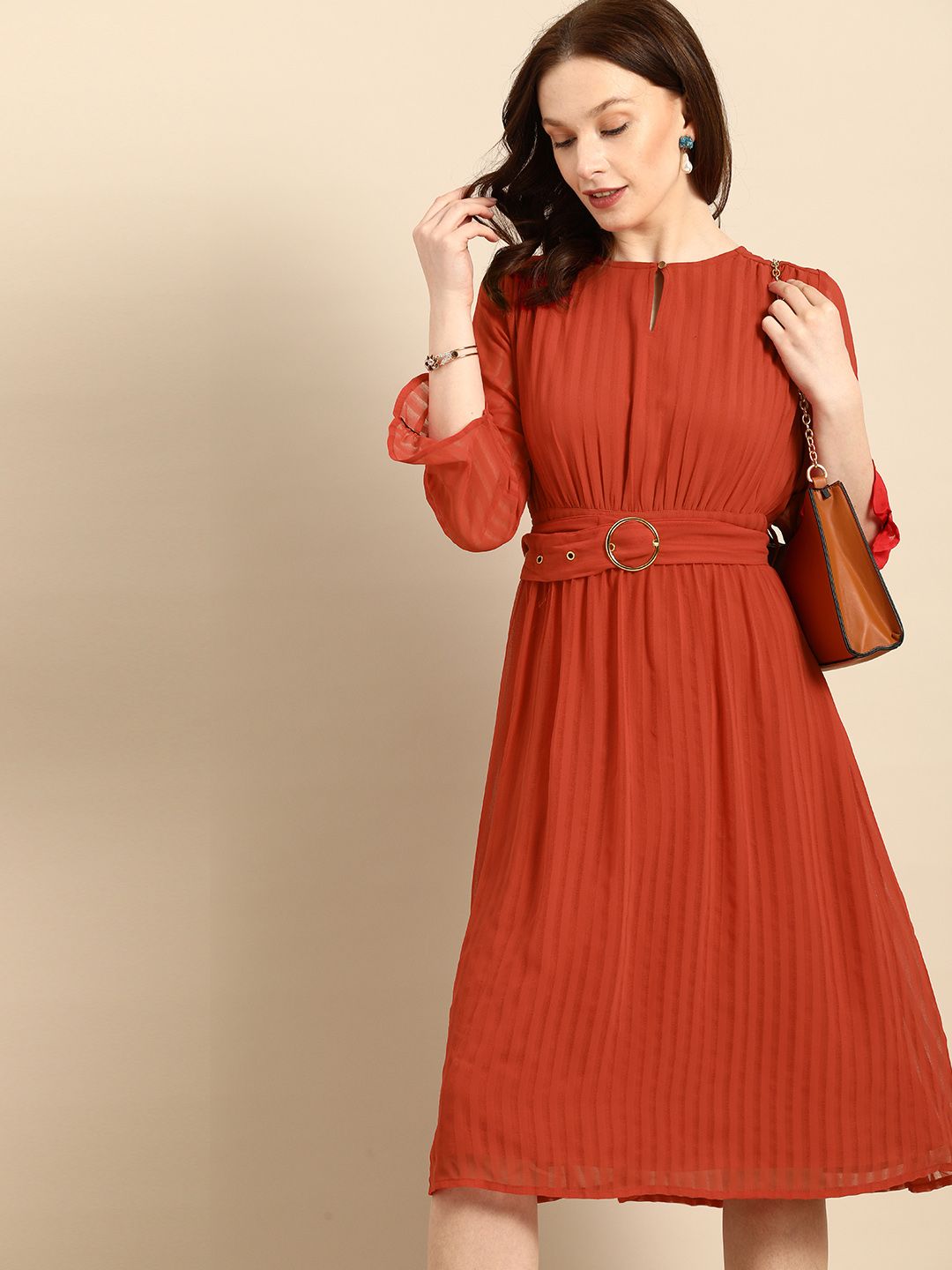 all about you Red A-Line Dress Price in India