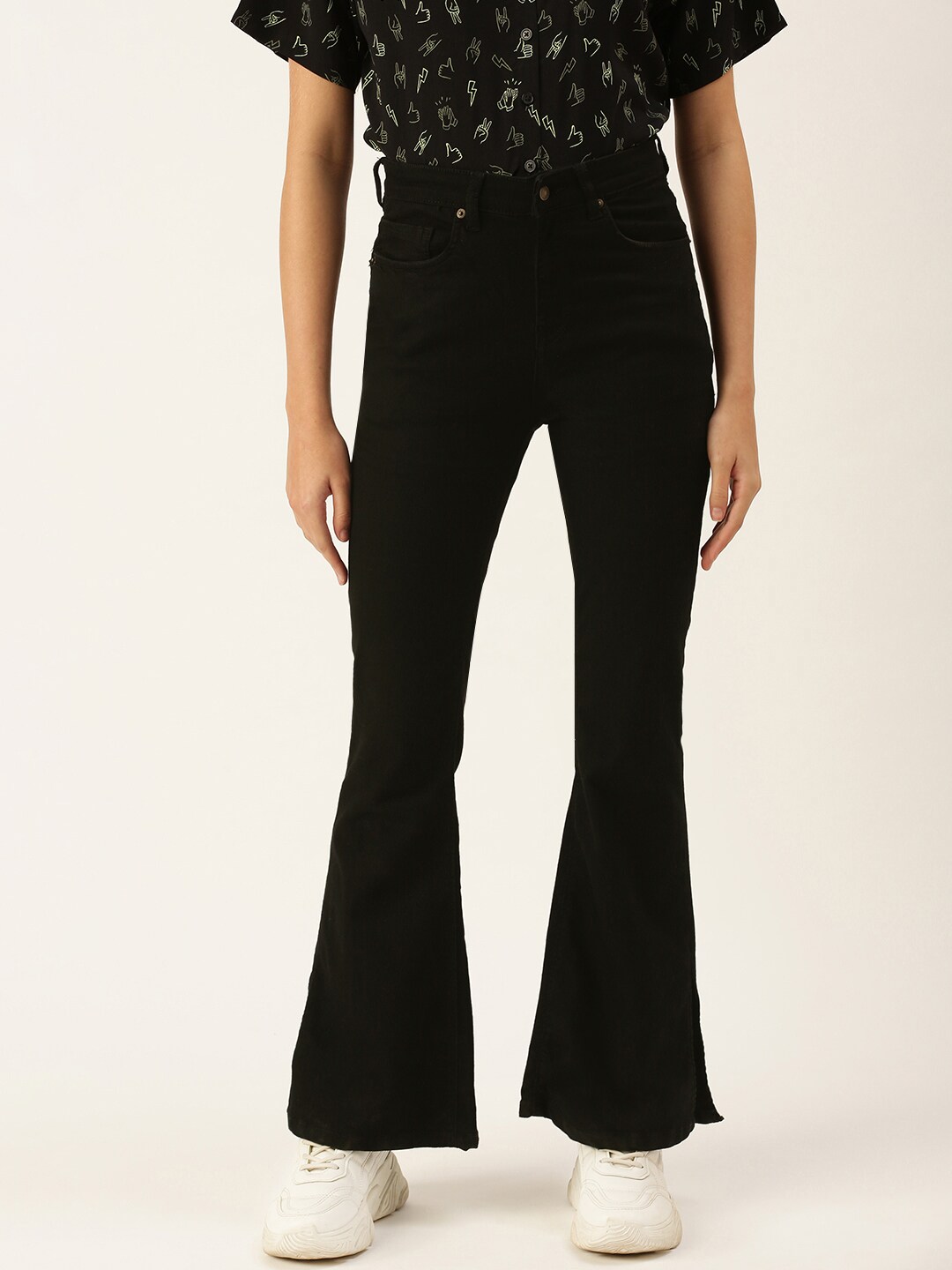 FOREVER 21 Women Black Skinny Fit Stretchable Jeans Price in India
