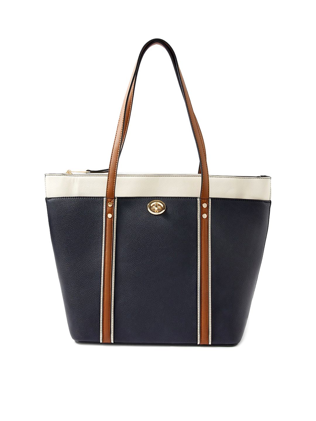 Accessorize Navy Blue Structured Shoulder Bag Price in India