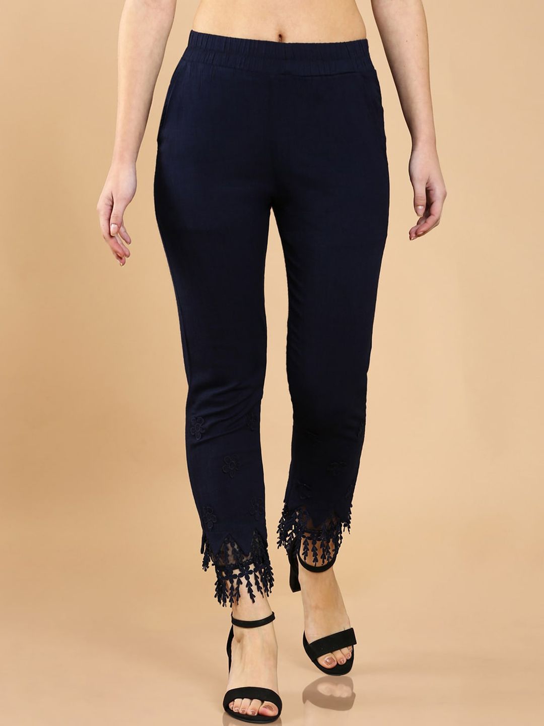 Soch Women Blue Relaxed Trousers Price in India