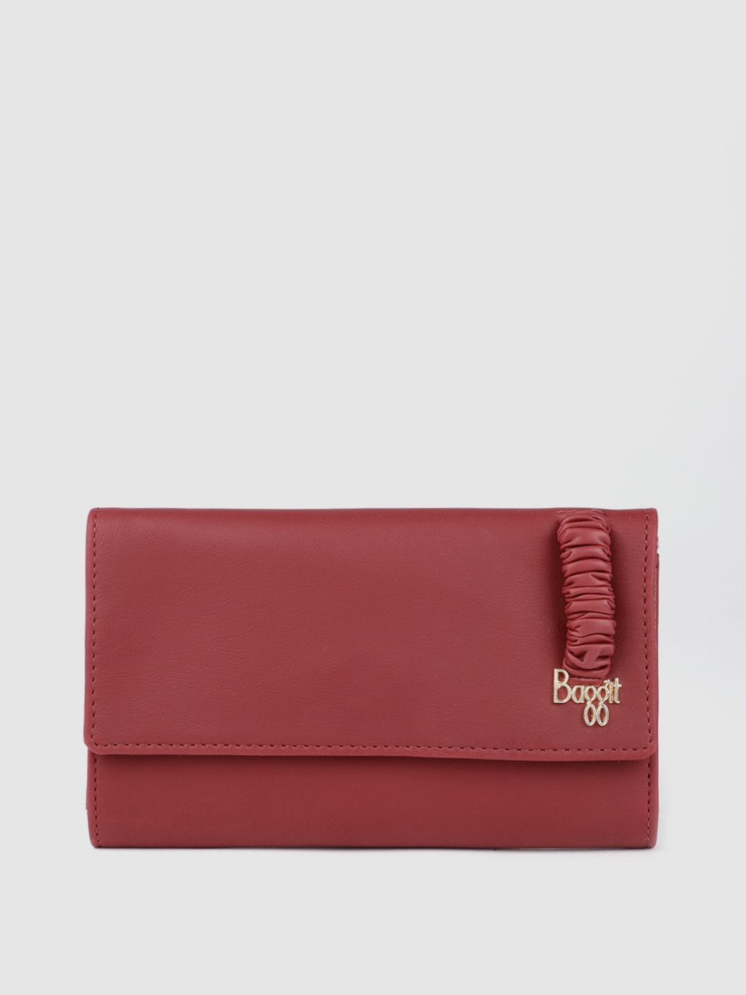 Baggit Women Maroon Three Fold Wallet Price in India