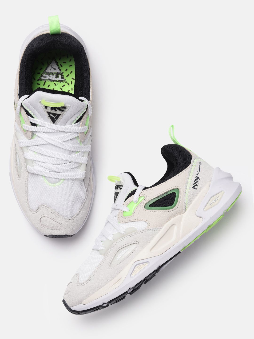 Puma Unisex White TRC Blaze The Triangle Sneakers Price in India