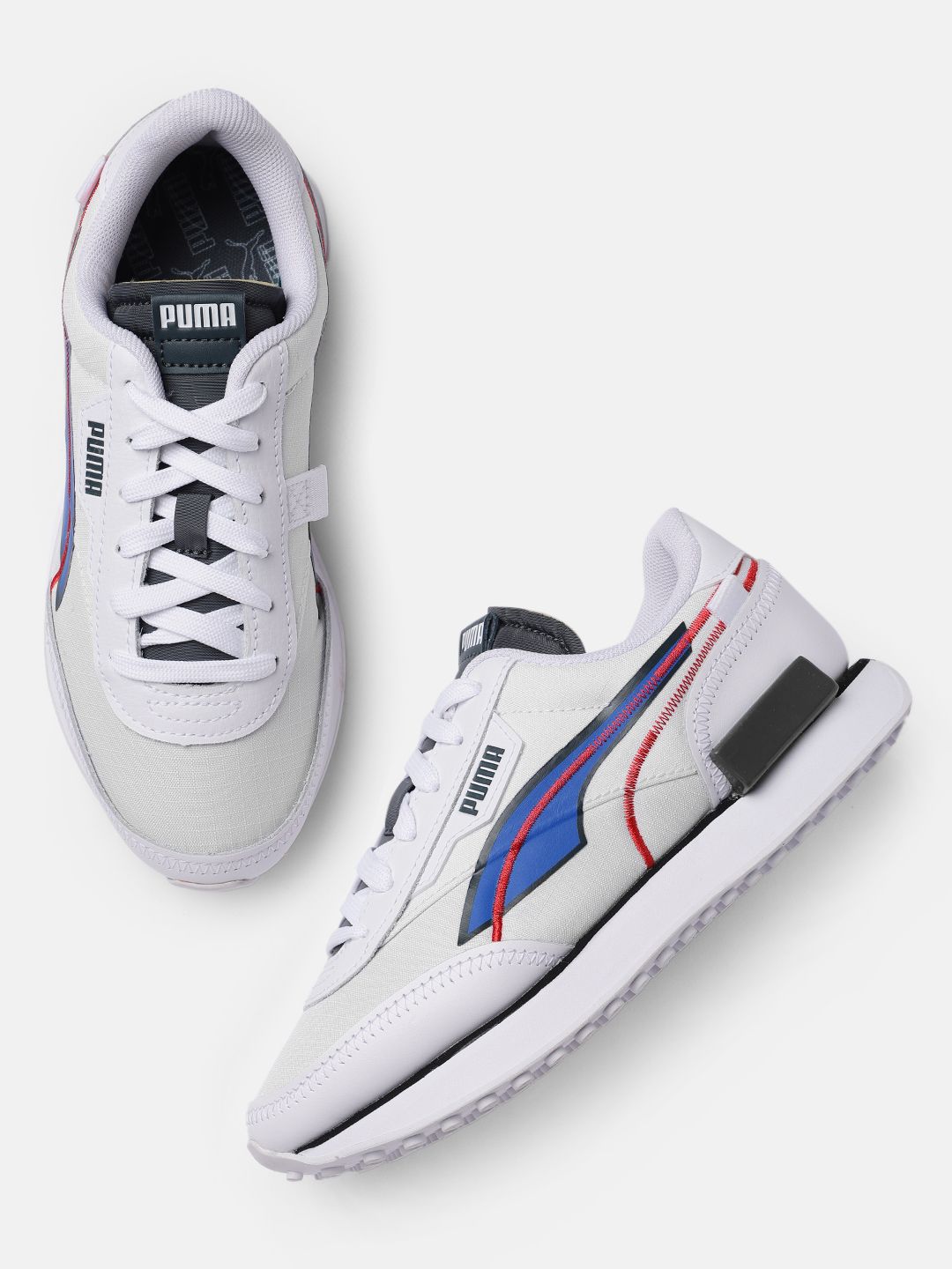 Puma Unisex White Future Rider Twofold Colourblocked Sneakers Price in India