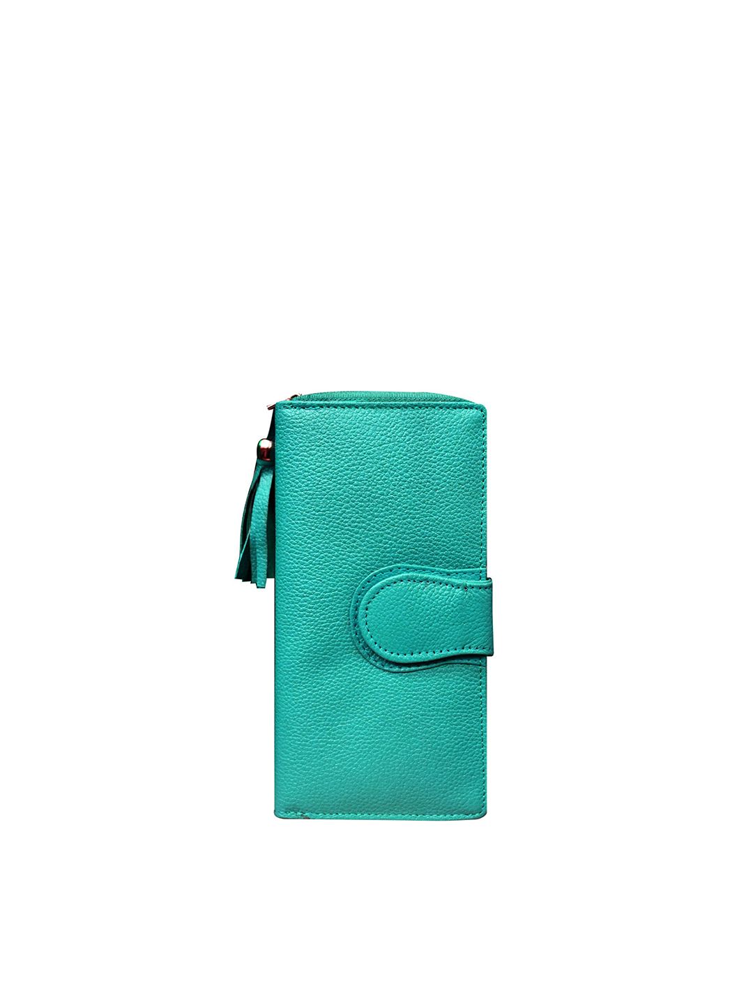 ABYS Women Teal Leather Two Fold Wallet Price in India