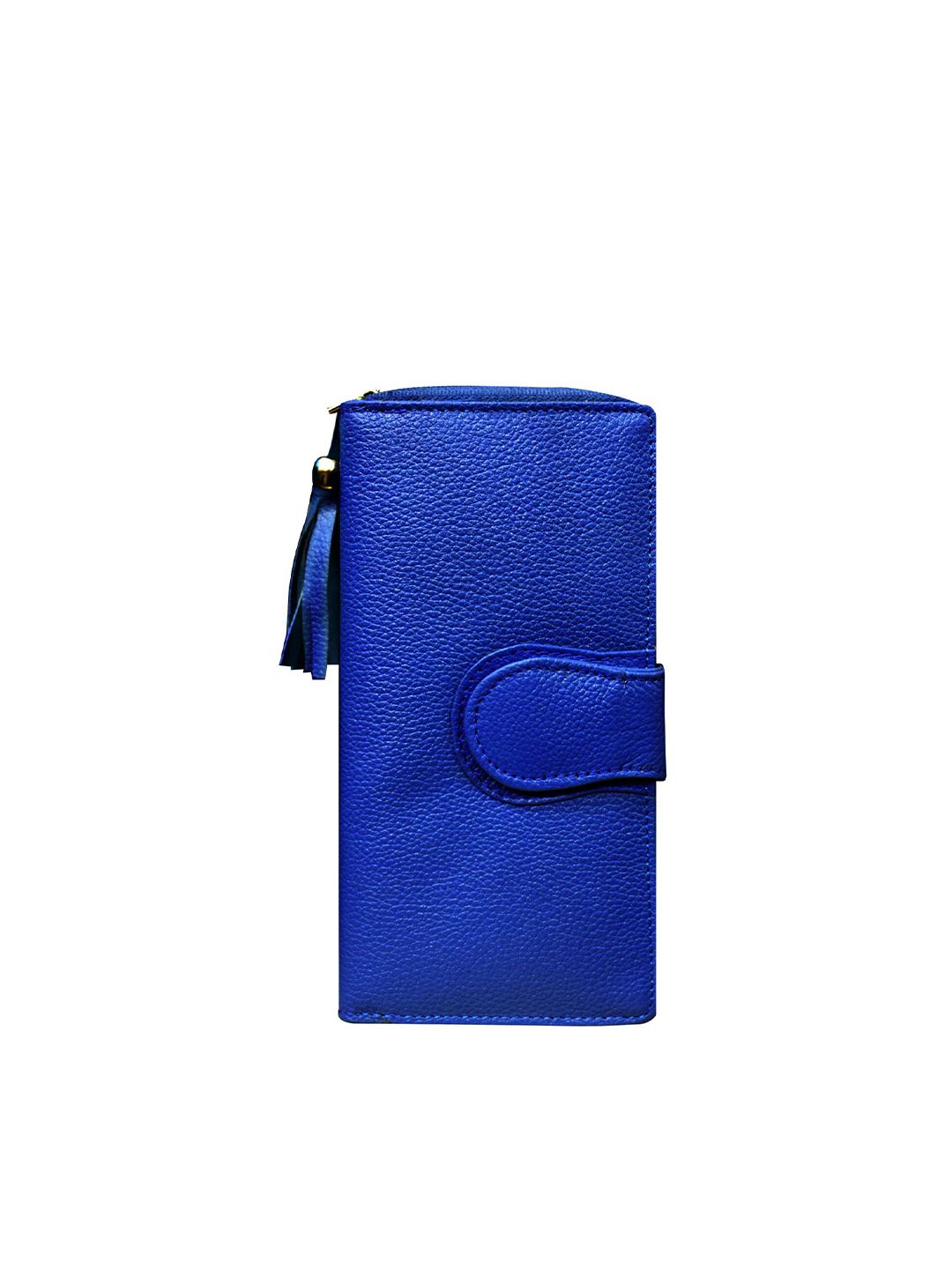ABYS Women Blue Leather Zip Around Wallet Price in India