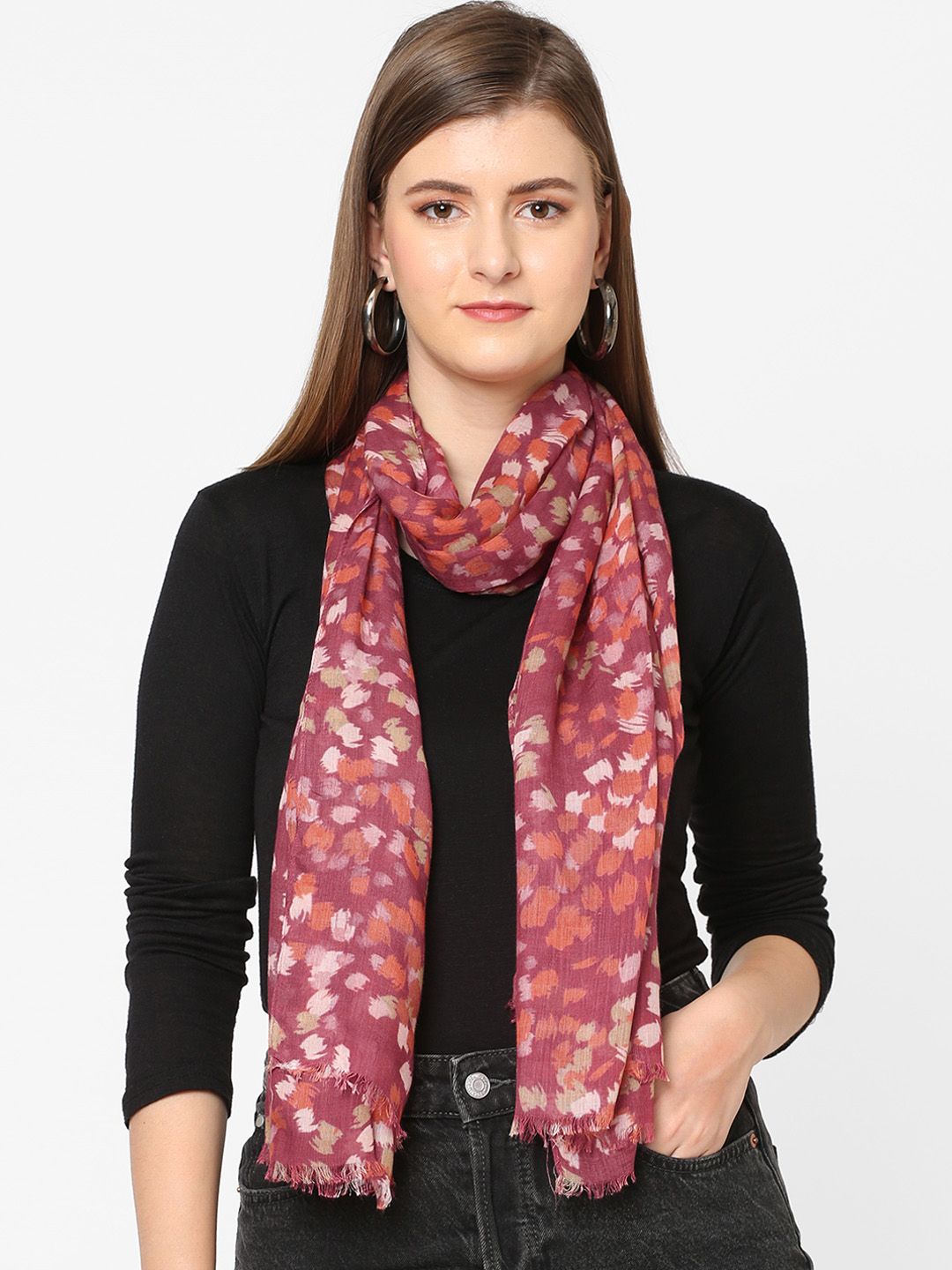 Cloth Haus India Women Multicoloured Printed Scarf Price in India