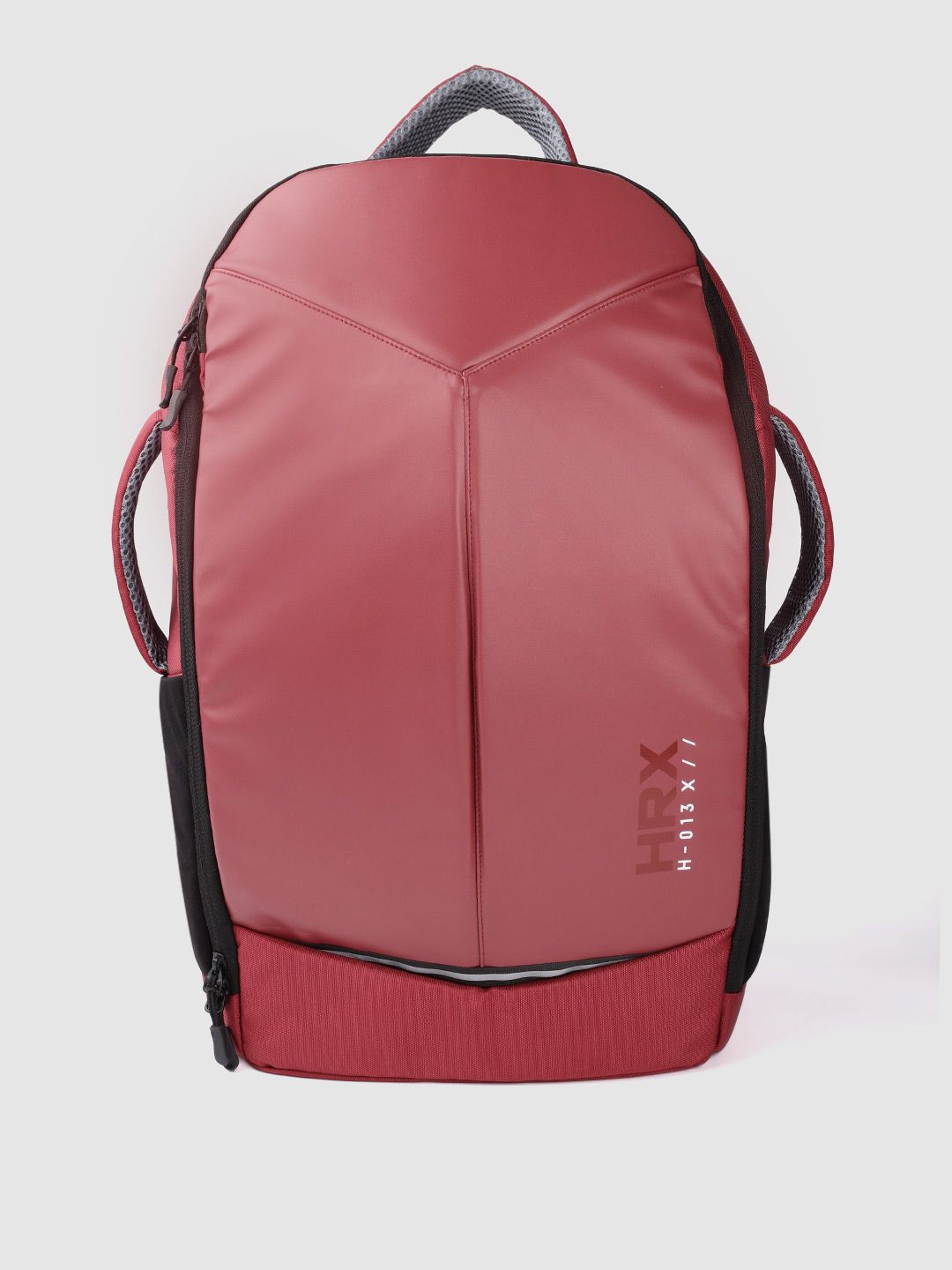 HRX by Hrithik Roshan Unisex Maroon & Black Brand Logo Backpack with Reflective Strip Price in India