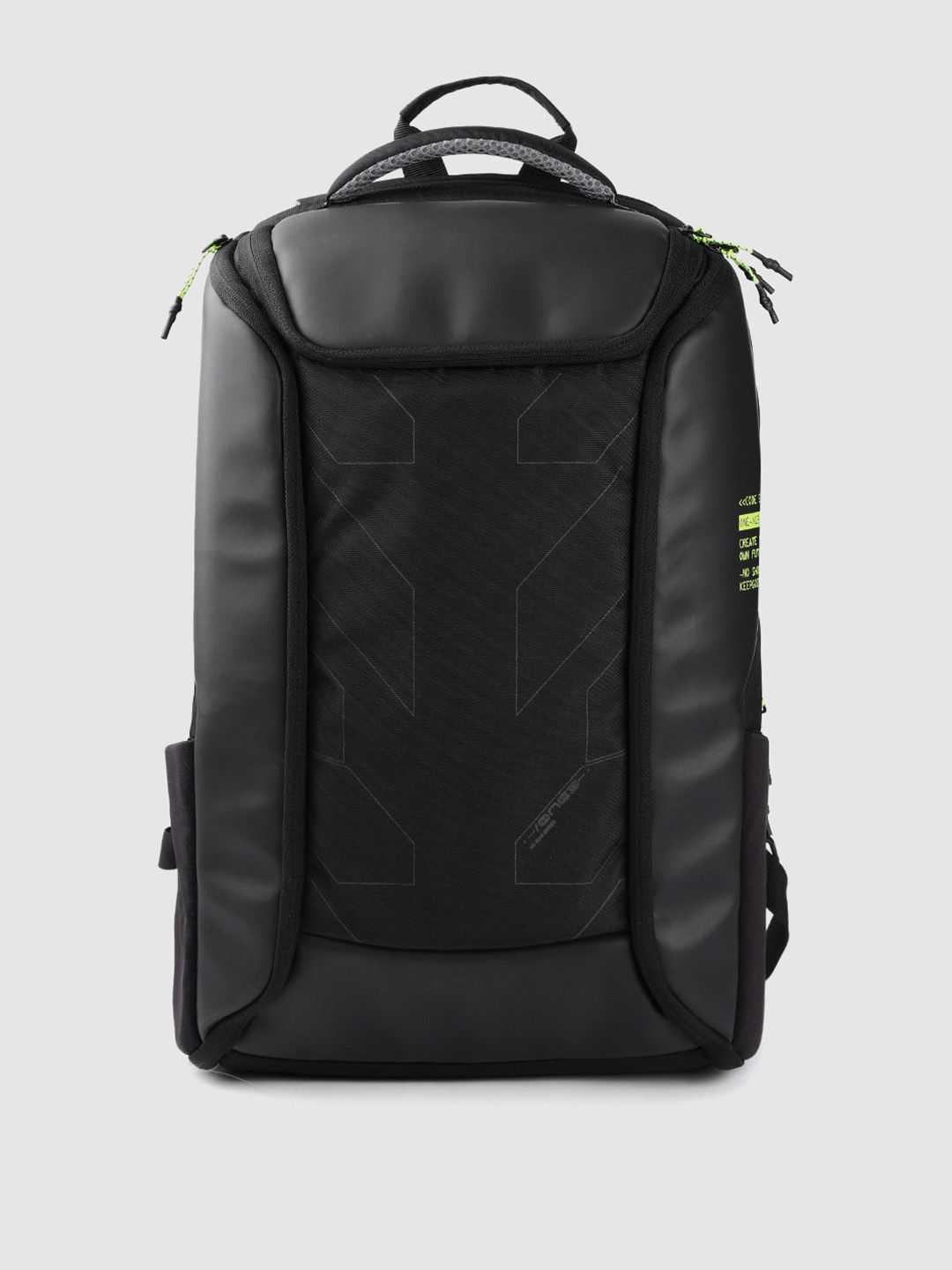 HRX by Hrithik Roshan Unisex Black Geometric Print Backpack Price in India