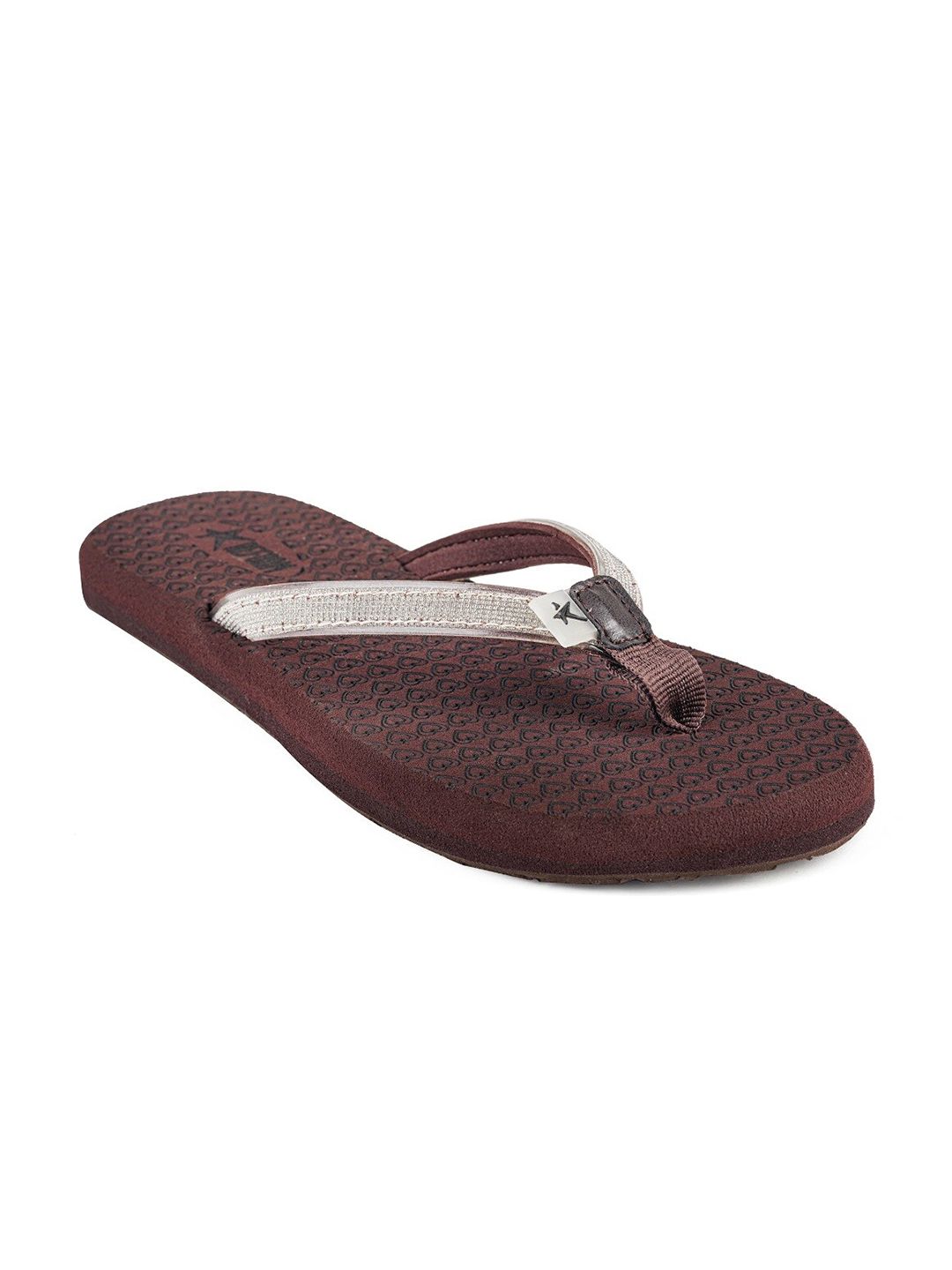 REFOAM Women Brown Solid Room Slippers Price in India