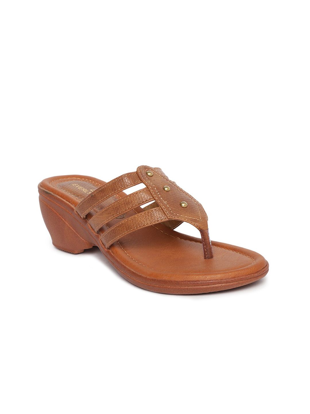 EVERLY Tan Brown Wedge Heels Price in India