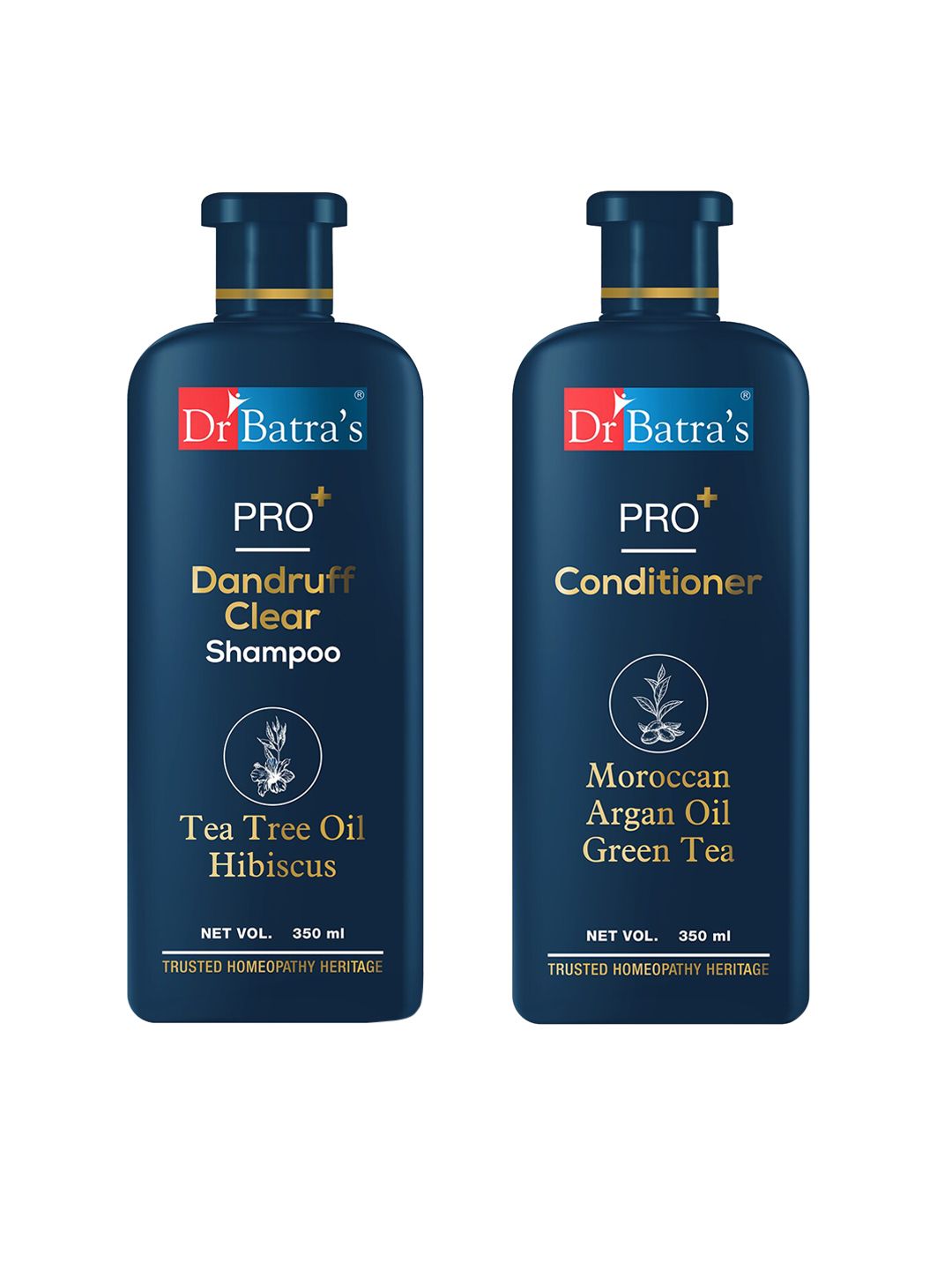Dr. Batras Set of PRO+ Dandruff Clear Shampoo & Conditioner - 350 ml each Price in India