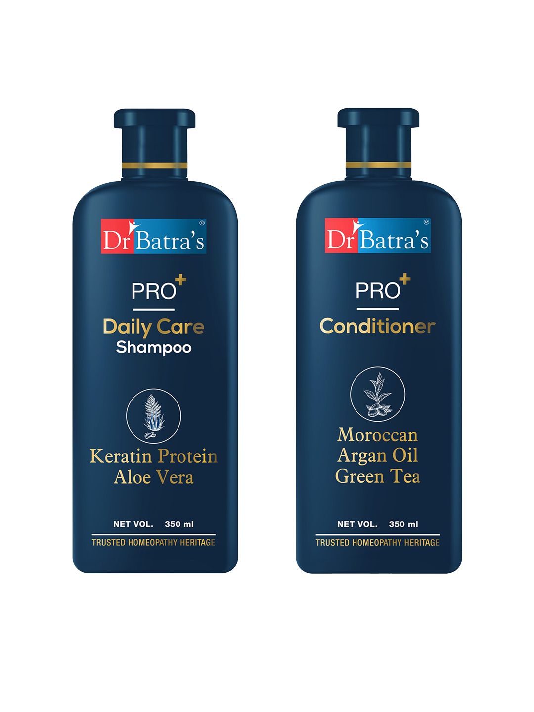 Dr. Batras Set of PRO+ Daily Care Shampoo & Conditioner - 350 ml each Price in India