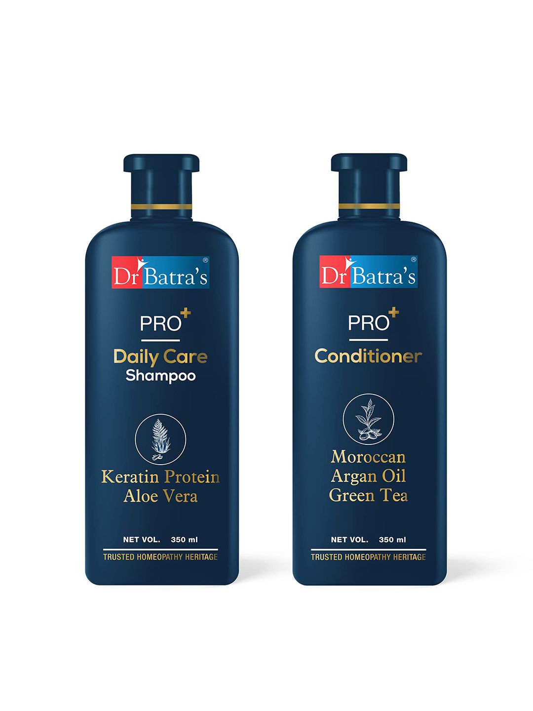 Dr. Batras Combo Of Pro+ Daily Care Shampoo & Hair Conditioner - 350 ml Each