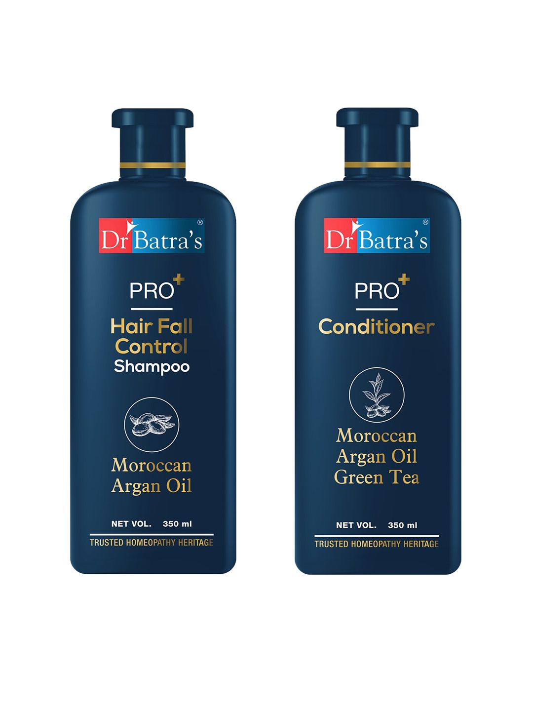 Dr. Batras Set of PRO+ Hair Fall Control Shampoo & Conditioner - 350 ml each Price in India