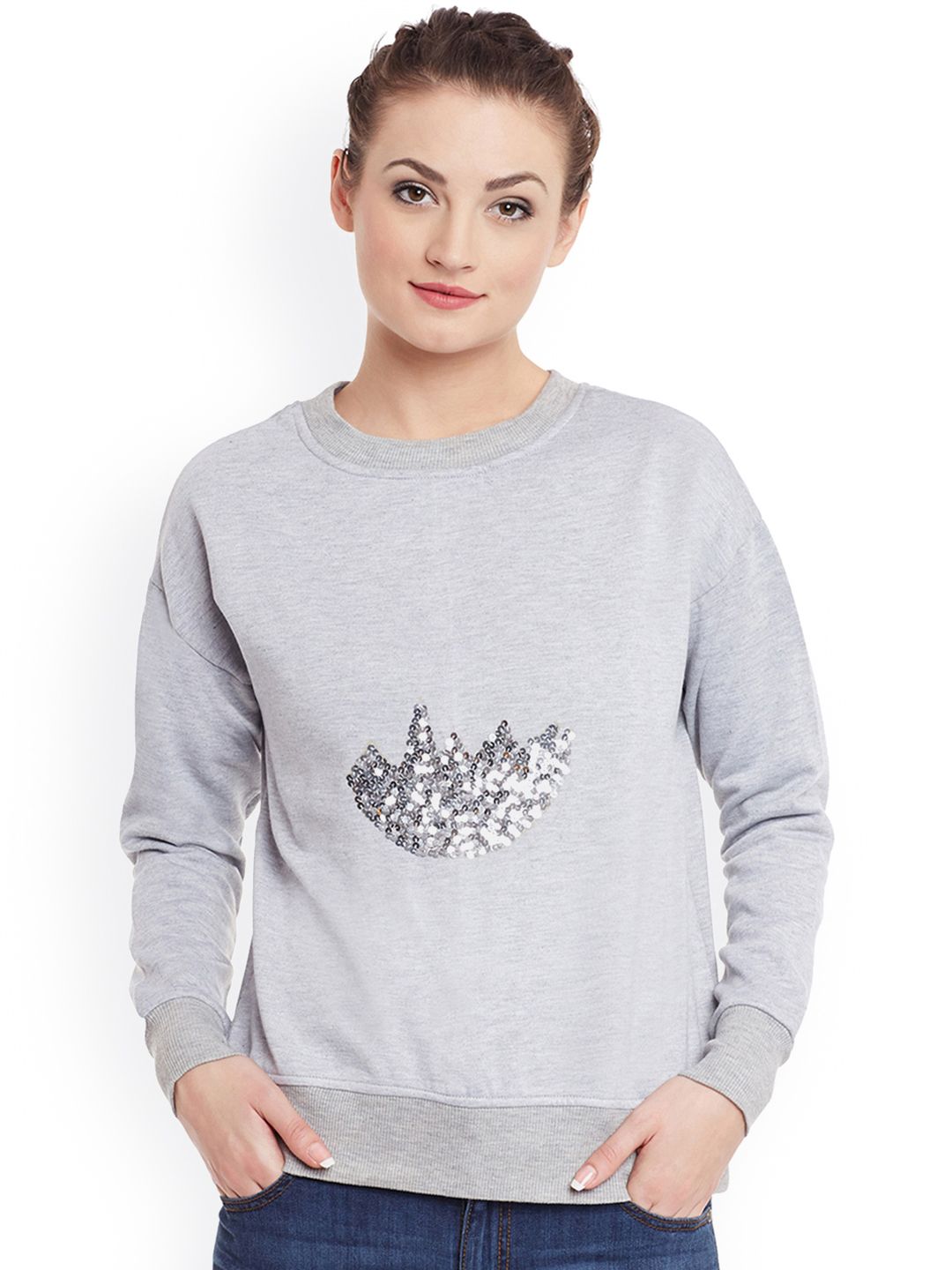 Belle Fille Grey Sweatshirt Price in India