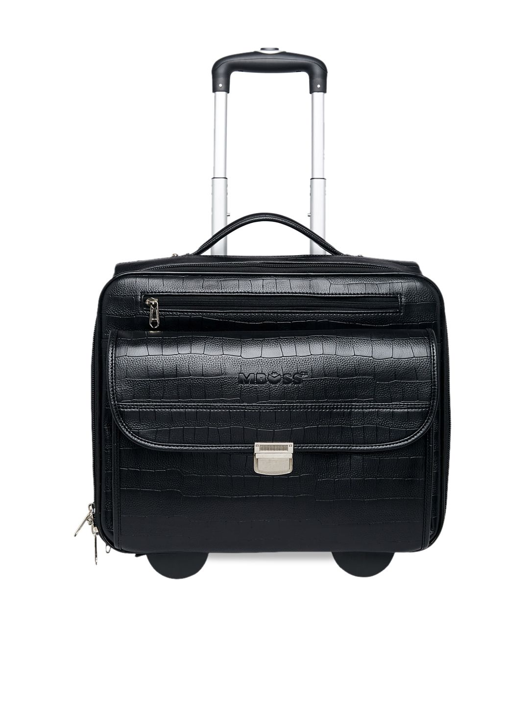 MBOSS Black Solid Laptop Trolley Bag Price in India
