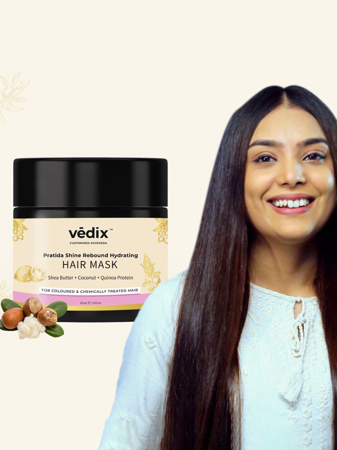VEDIX Customised Ayurveda Pratida Shine Rebound Hydrating Hair Mask 200 gm Price in India