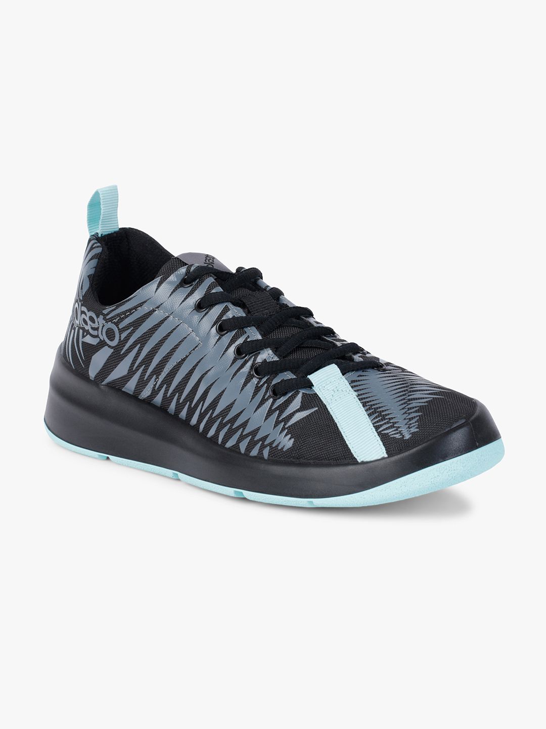 plaeto Women Black Ivy Printed Running Sports Shoes Price in India