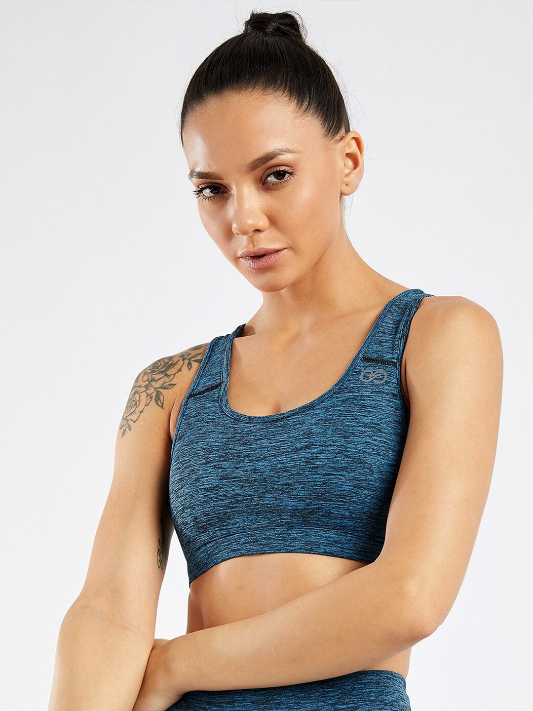 CREEZ Blue Workout Bra - Underwired Rapid-Dry Anti-Microbial Anti-Odour Price in India