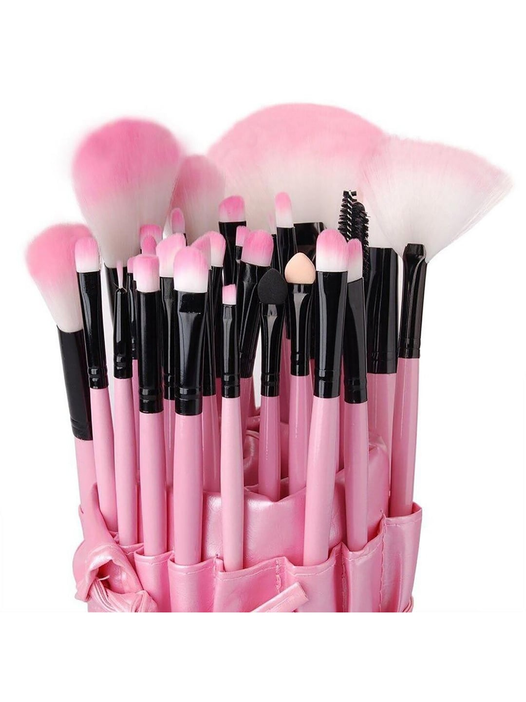 Ronzille Set of 24 Pink Professional Makeup Brushes Price in India