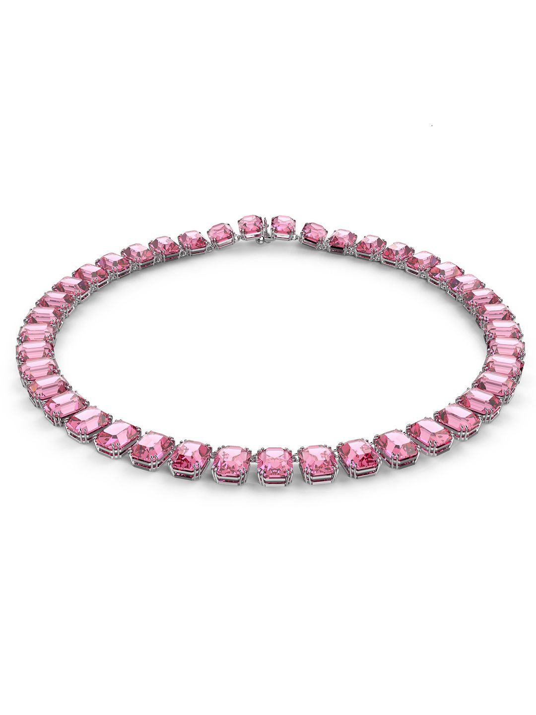 SWAROVSKI Pink Crystals Rhodium-Plated Necklace Price in India