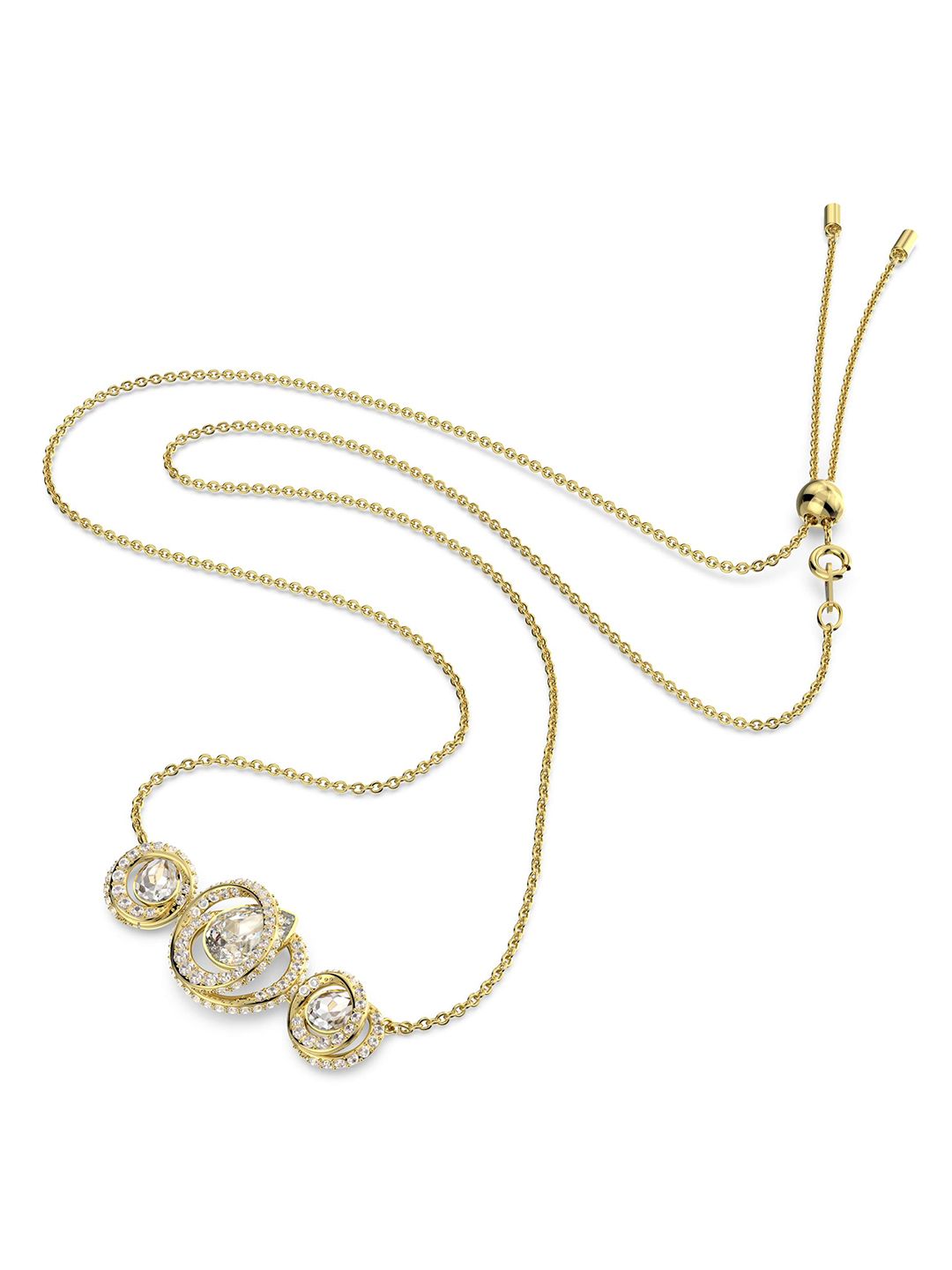 SWAROVSKI White & Gold-Toned Necklace Price in India