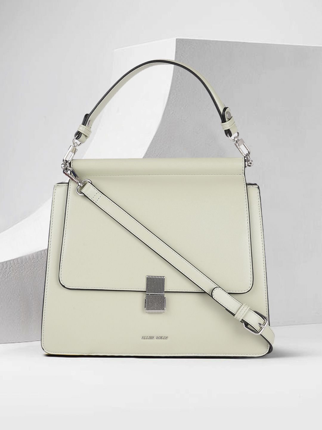 Allen Solly Off White Solid Satchel Price in India