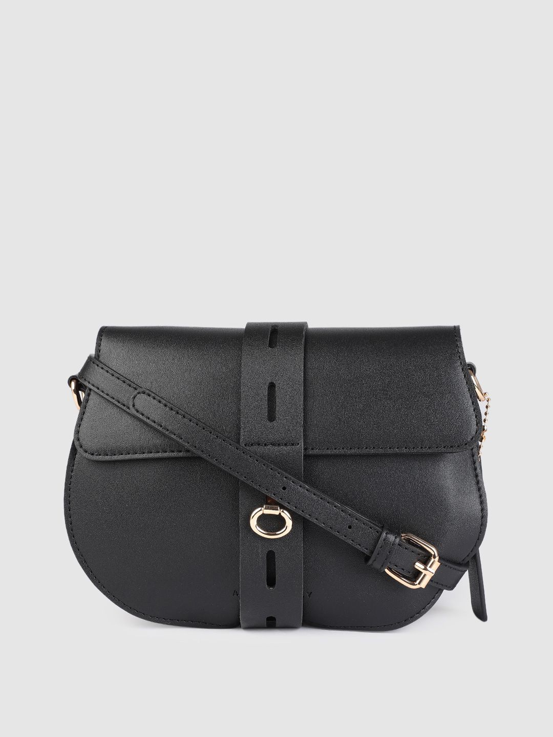 Allen Solly Black Sling Bag with Cut Work Price in India