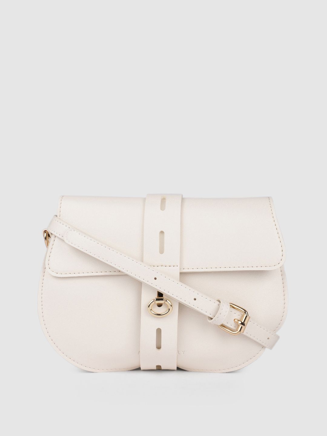 Allen Solly Off White PU Structured Sling Bag Price in India