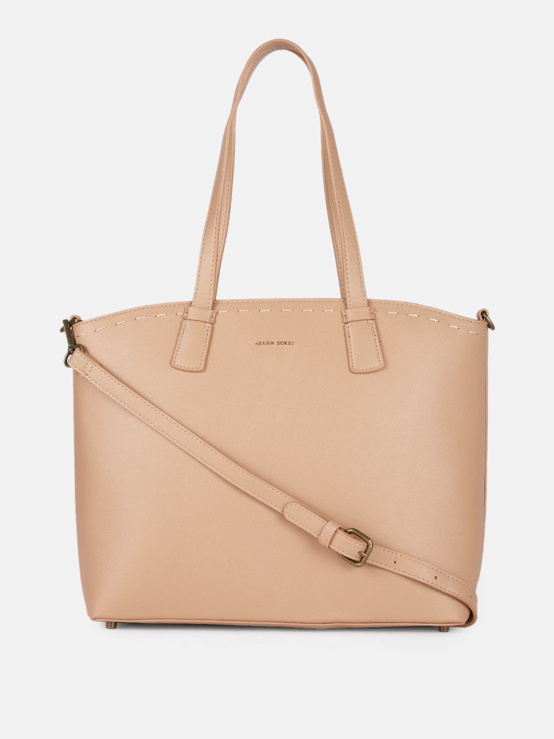 Allen Solly Beige PU Structured Shoulder Bag Price in India