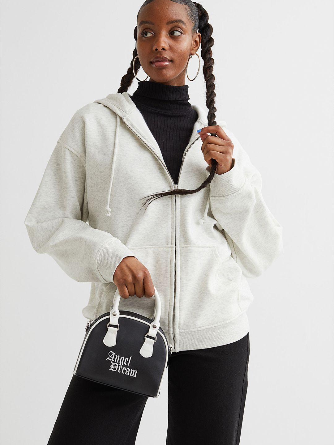 H&M Oversized Zip-Through Hoodie Price in India