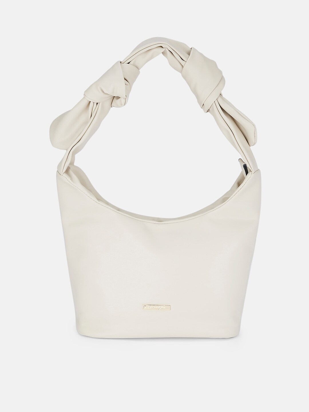 Forever Glam by Pantaloons Off White Oversized Structured Hobo Bag Price in India