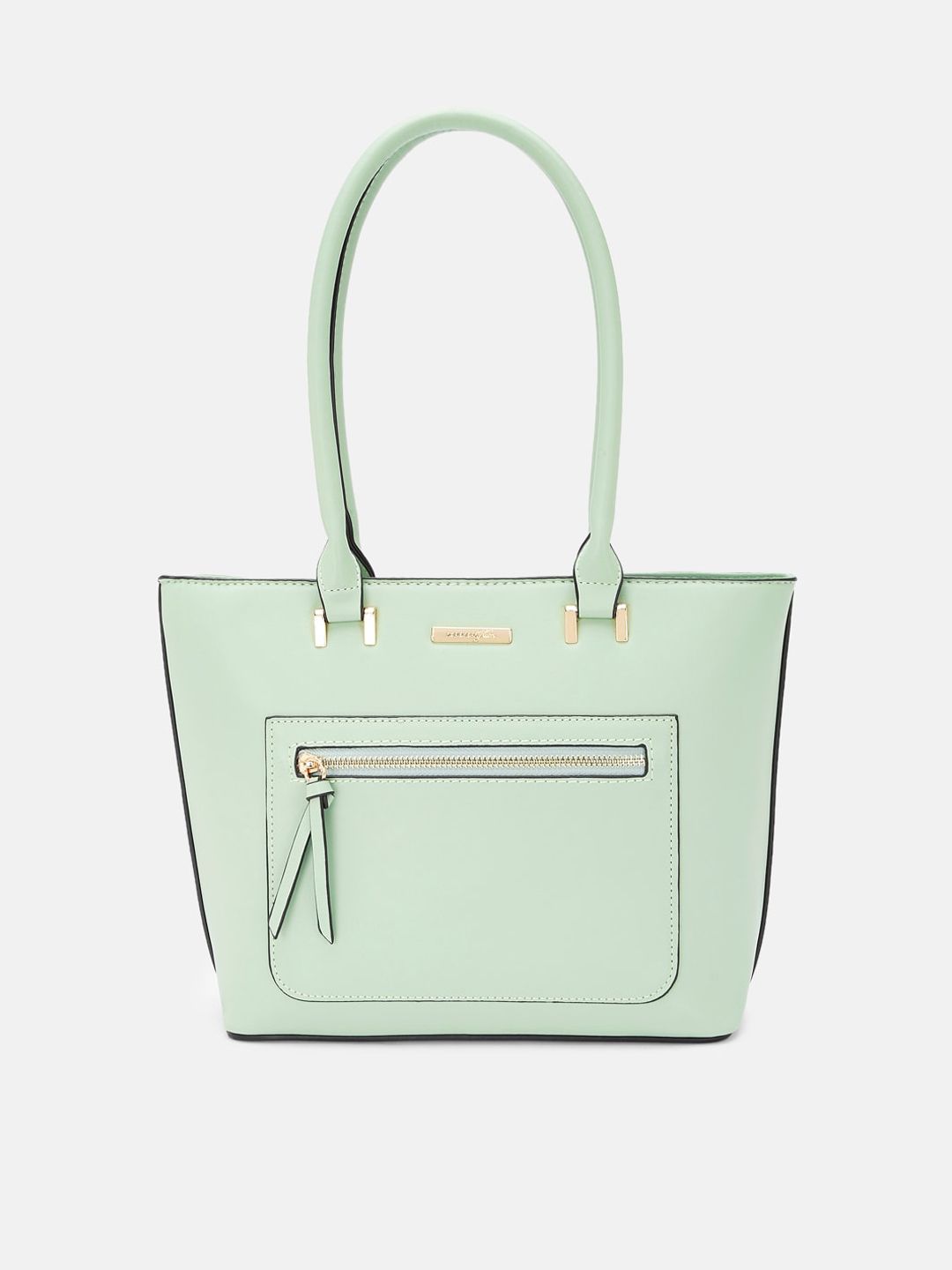 Forever Glam by Pantaloons Mint Green Structured Shoulder Bag Price in India
