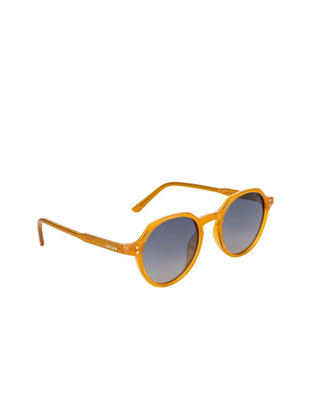 OPIUM Unisex Grey & Yellow Round Sunglasses with Polarised & UV Protected Lens OP-1909-C04 Price in India