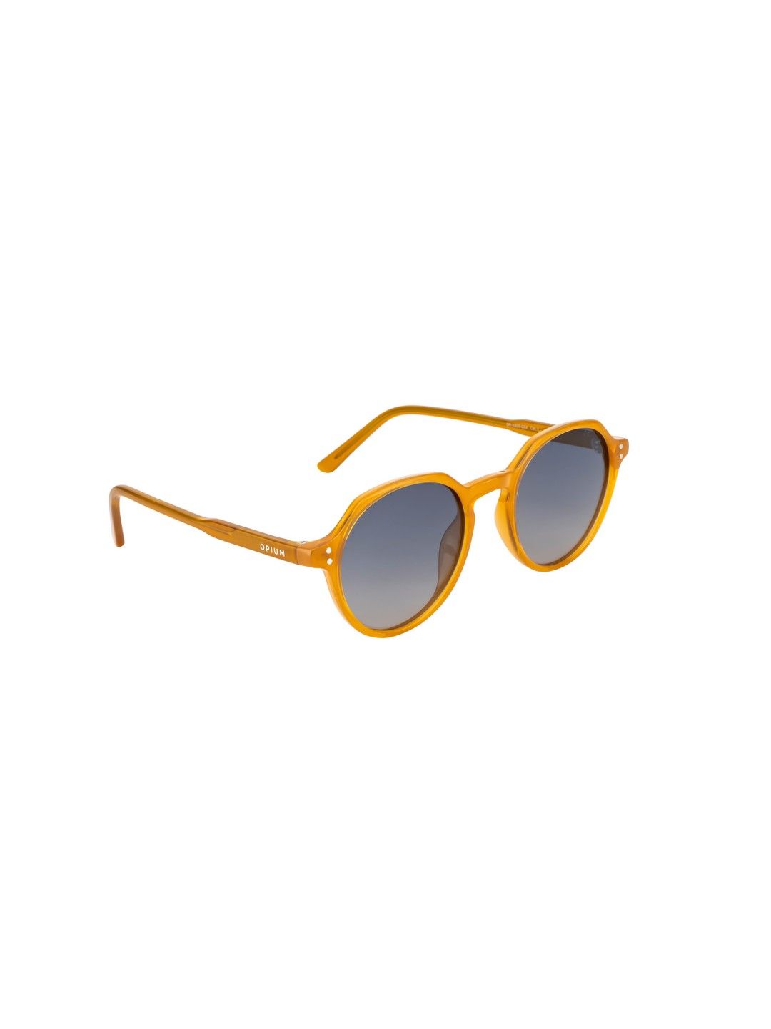 OPIUM Unisex Grey & Yellow Round Sunglasses with Polarised & UV Protected Lens OP-1909-C04