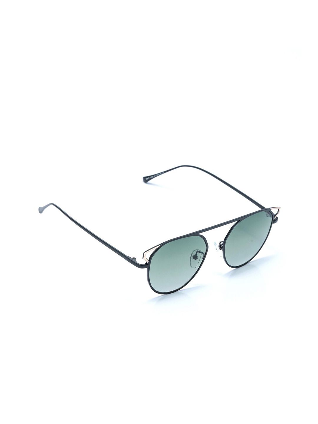 ENRICO Unisex Green Lens & Black Aviator Sunglasses with Polarised Lens EN P 1102 C1-Green