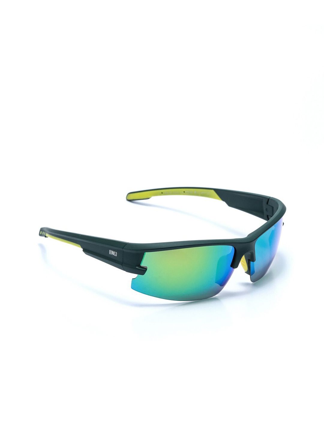 ENRICO Unisex Green Lens & Green Polarised and UV Protected Sports Sunglasses EN M 2013 C3 Price in India