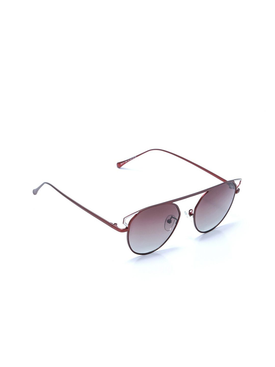 ENRICO Unisex Brown Lens & Brown Aviator Sunglasses with Polarised Lens EN P 1102 C2-Brown