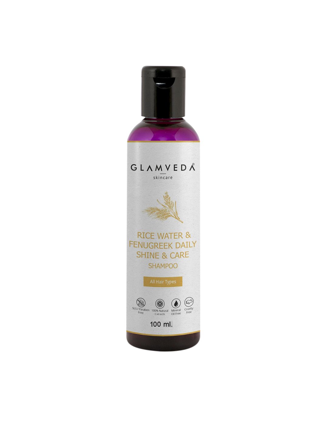 GLAMVEDA Daily Shine & Care Shampoo with Rice Water & Fenugreek - 100 ml Price in India