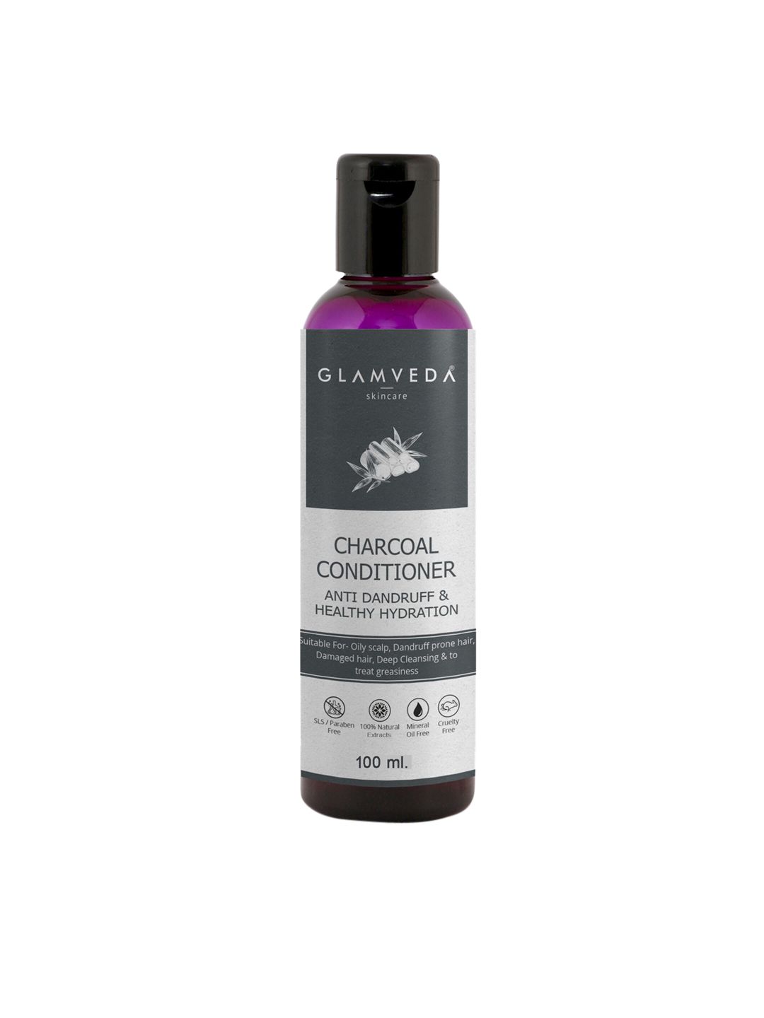 GLAMVEDA Anti Dandruff & Healthy Hydration Charcoal Conditioner - 100 ml Price in India